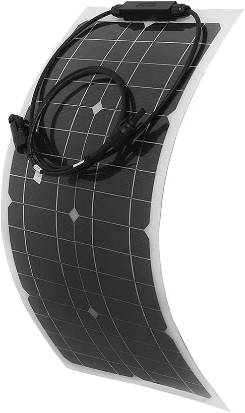 Portable Solar Panels 100W Portable Solar Panel Kit with 30A 60A Controller, Flexible Monocrystalline Solar Panel Kit，Waterproof Solar Power System for Car Yacht Rv Camping(Only 1pcs Panel)