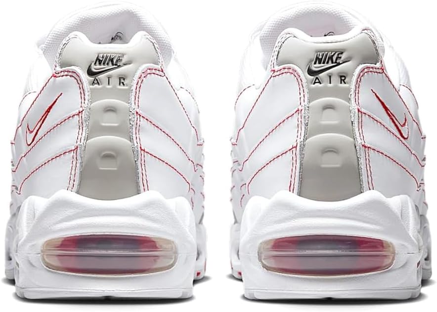 Nike Air Max 95 OG Men's Shoes (IB7936-100, White/University Red/White) Size 10