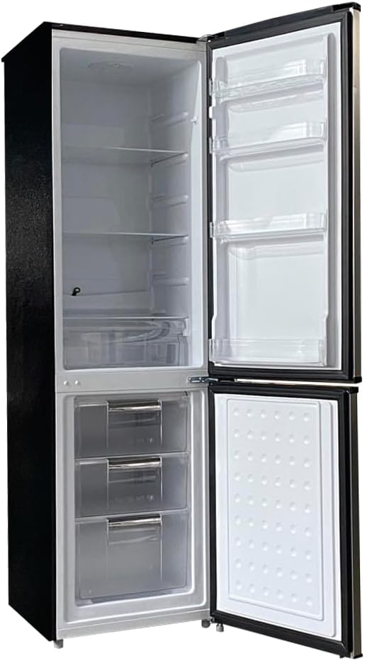 HAMILTON BEACH Cubic Foot Fridge with Bottom Mount Freezer, 9.2 cu. ft, Stainless