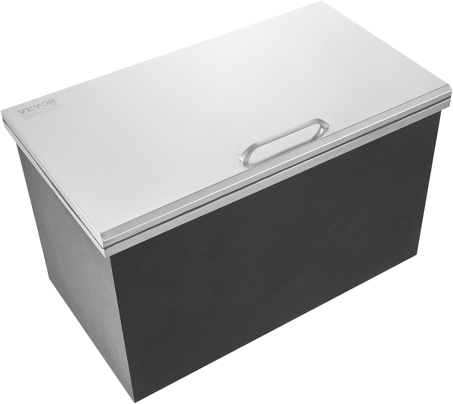 VEVOR Drop in Ice Chest, 24' L x 20' W x 15' H Stainless Steel Ice Cooler, Commercial Ice Bin with Hinged Cover, 40 qt Outdoor Kitchen Ice Bar, Drain-Pipe and Drain Plug Included, for Cold Wine Beer