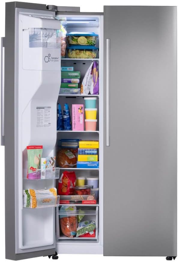 LG 27 cu. ft. Side-by-Side Standard Depth Slim in Door Ice and Water Dispenser in PrintProof Stainless Steel Wi-Fi Enabled LS27T3230S