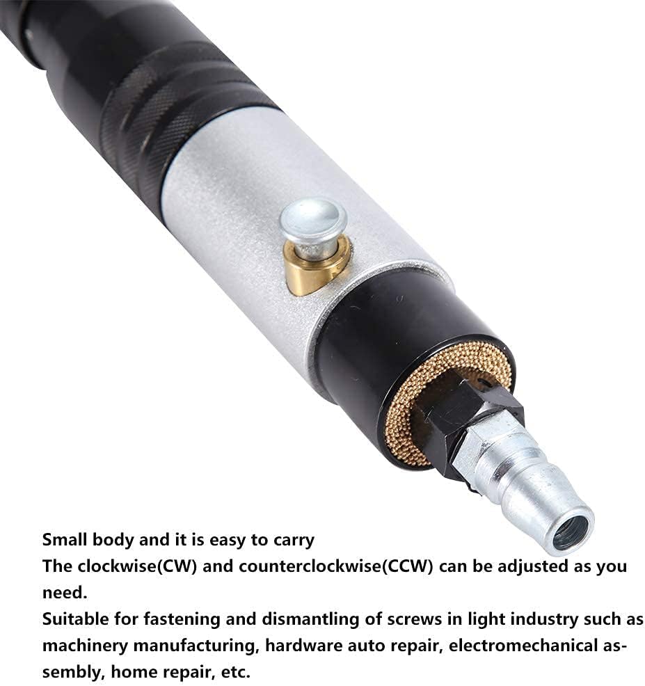Industrial Pneumatic Screwdriver,Professional Handhold Pneumatic Screwdriver,Lightweight Portable Pneumatic Screwdriver,1200Rpm Cw/Ccw Air Screwdriver Tool,For Fastening And Dismantling Of Screws.