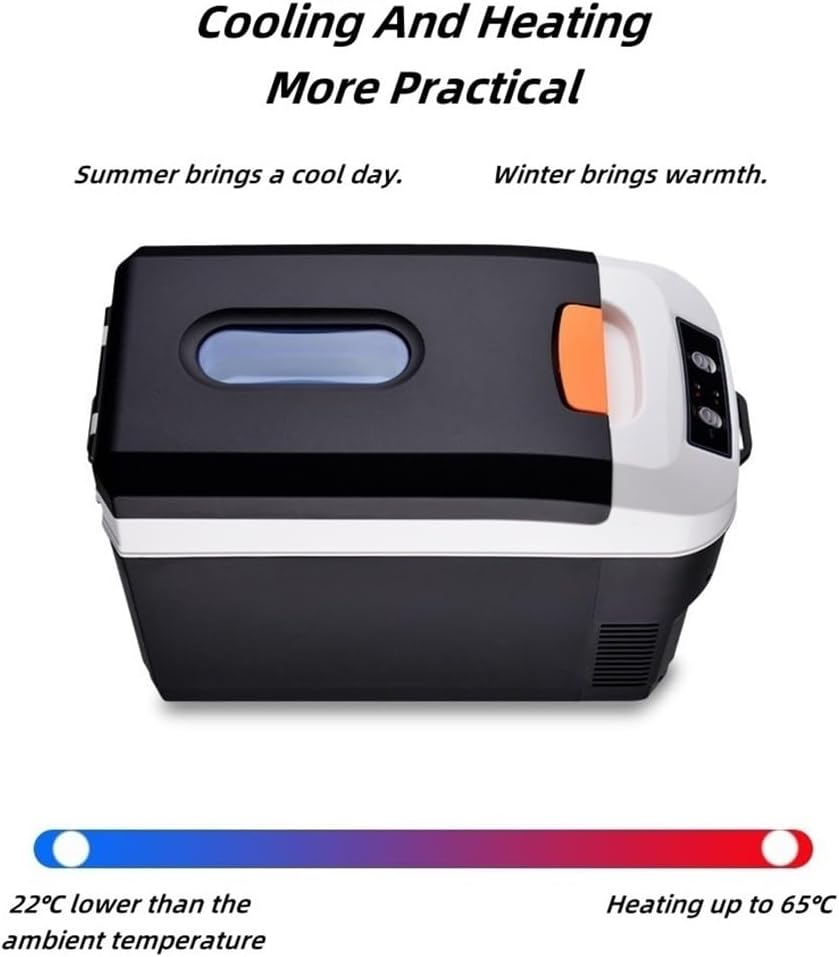 Plug in Coolers for Vehicles, 10L Car Refrigerator, Portable Freezer with Cooling and Heating Functions, Suitable for Outdoor, Car and Travel(Black)