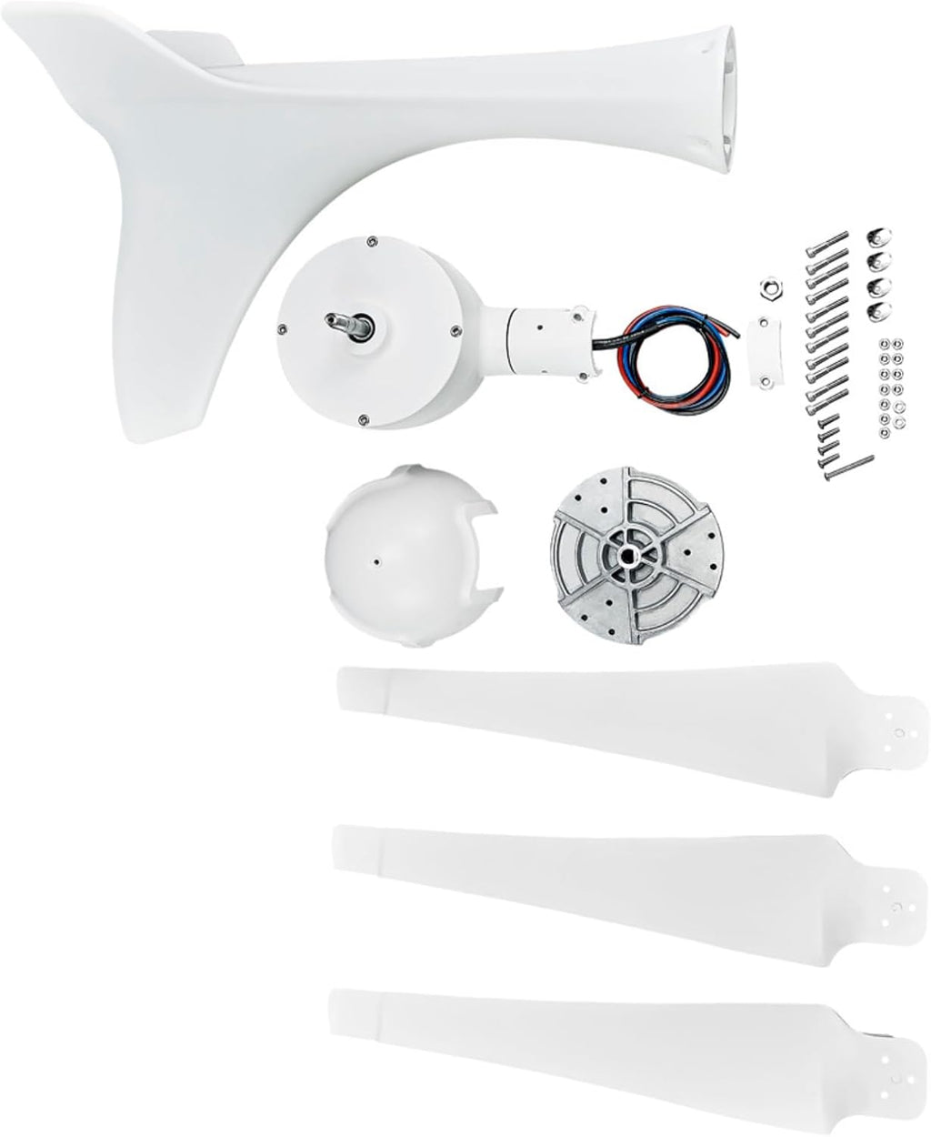 Automaxx Windmill 600W (12V/24V) (50A/25A) Wind Turbine Generator kit Wind Power MPPT Charge Controller Included (Amp, Volt & Watt Display) + Automatic and Manual Braking System. DIY Installation