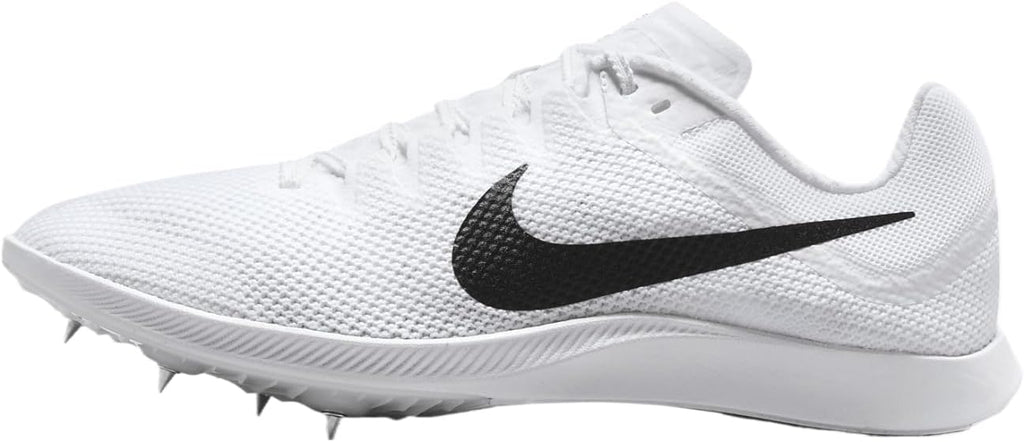 Nike Zoom Rival Distance Track & Field Distance Spikes, White/Black-Metallic Silver, 7