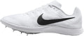 Nike Zoom Rival Distance Track & Field Distance Spikes, White/Black-Metallic Silver, 7