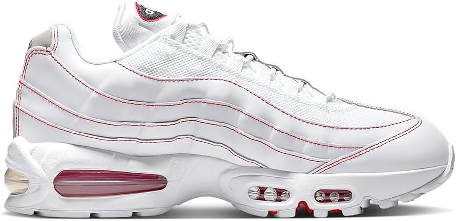 Nike Air Max 95 OG Men's Shoes (IB7936-100, White/University Red/White) Size 10