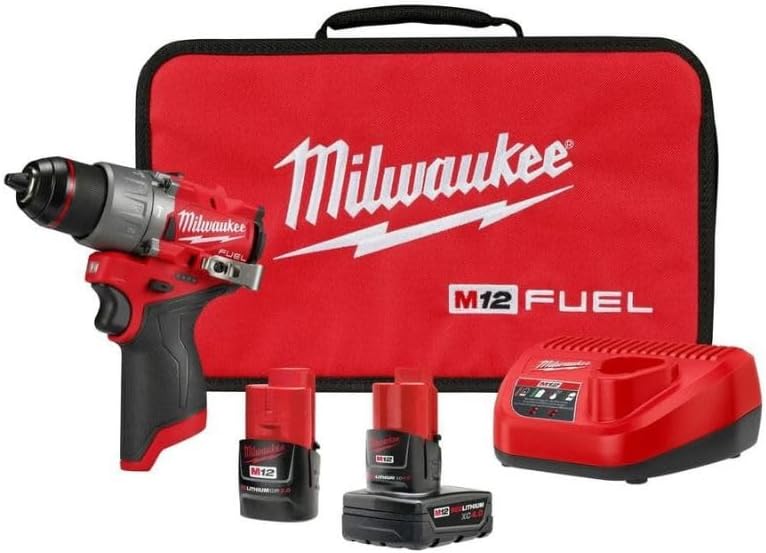 Milwaukee Electric Tools 2504-22 M12 Fuel 1/2' Hammer Drill Kit