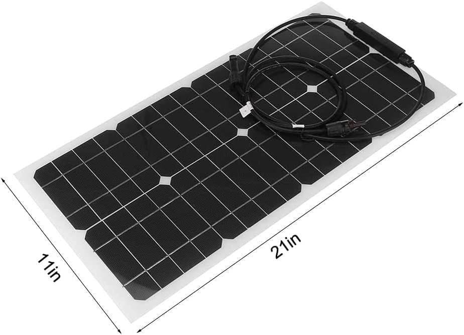 Portable Solar Panels 100W Portable Solar Panel Kit with 30A 60A Controller, Flexible Monocrystalline Solar Panel Kit，Waterproof Solar Power System for Car Yacht Rv Camping(100W 60A Controller)