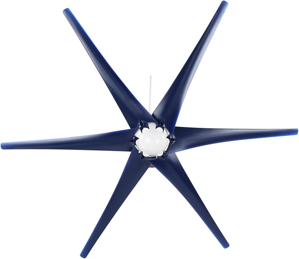 ViaGasaFamido 800W Wind Turbine Generator Kit 12V 24V 48V 6 Blade Windmill System for Home Off Grid Power Boats Cabins Terraces with Controller Blue 48V