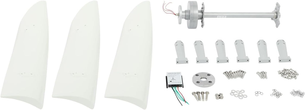 Wind Turbine Generator, 24V 100W Wind Turbine Kit, Automatic Braking Wind Power Generator with Controller & 3 Blades, Wind Power Generator Permanent Magnet Generator for Boats,Gazebos,Home,Streetlight