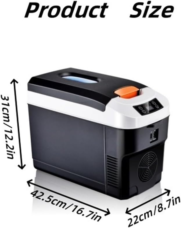 Plug in Coolers for Vehicles, 10L Car Refrigerator, Portable Freezer with Cooling and Heating Functions, Suitable for Outdoor, Car and Travel(Brown)