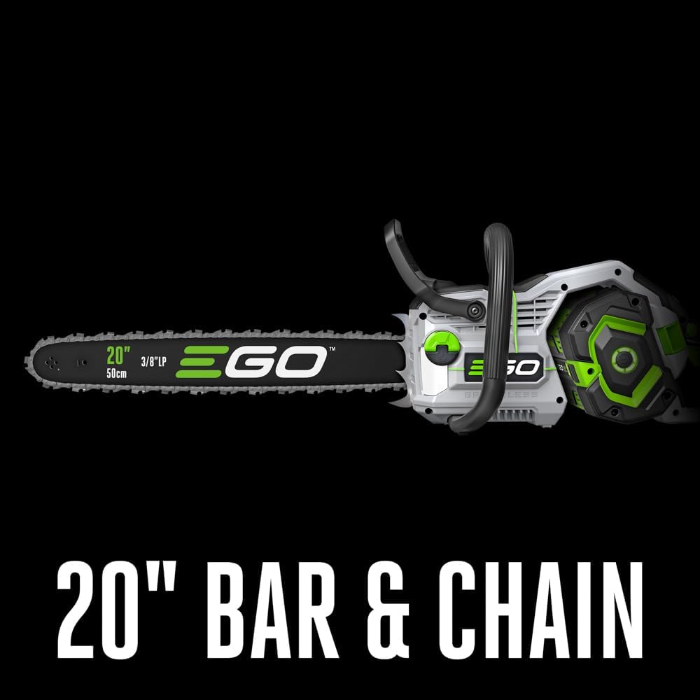 EGO POWER+ Chain Saw, 20' Battery Powered Chainsaw, Electric Cordless, Includes 56V 6.0Ah Battery and Charger – CS2005