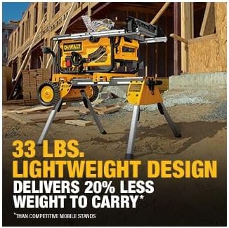 DEWALT Table Saw Stand, Rolling Stand, Collapsible and Portable, Lightweight and Compact (DW7440RS)