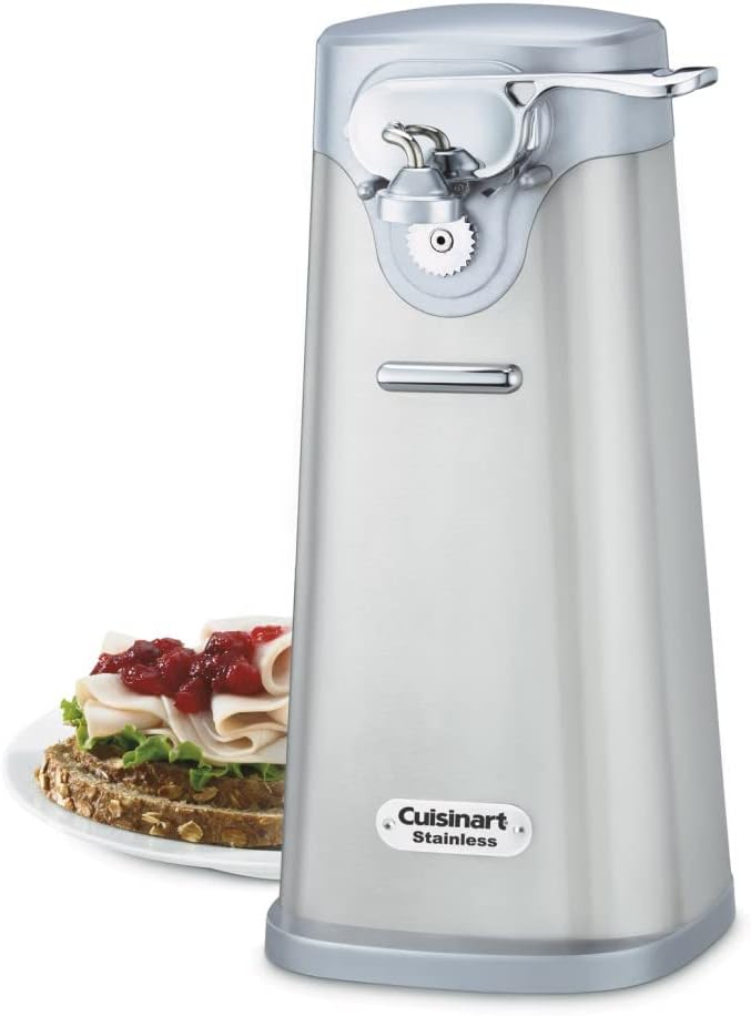 Cuisinart HM-90BCS Power Advantage Plus 9-Speed Handheld Mixer with Storage Case, Brushed Chrome & SCO-60 Deluxe Electric Can Opener, Quality-Engineered Motor System