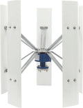 100W Wind Turbine Generator Kit, 12V 5 Blades Vertical Axis Wind Power Generator with Controller & Auto Adjust Windward Direction, 35m/s Max Wind Speed, Suitable for Home, Farm, Streetlight, Boats