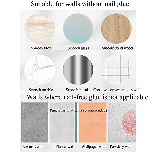 Towel Shelf Wall Mounted Towel Rack No Drilling Towel Ring Copper Wall Mounted Adhesive for Bathroom-Golden B