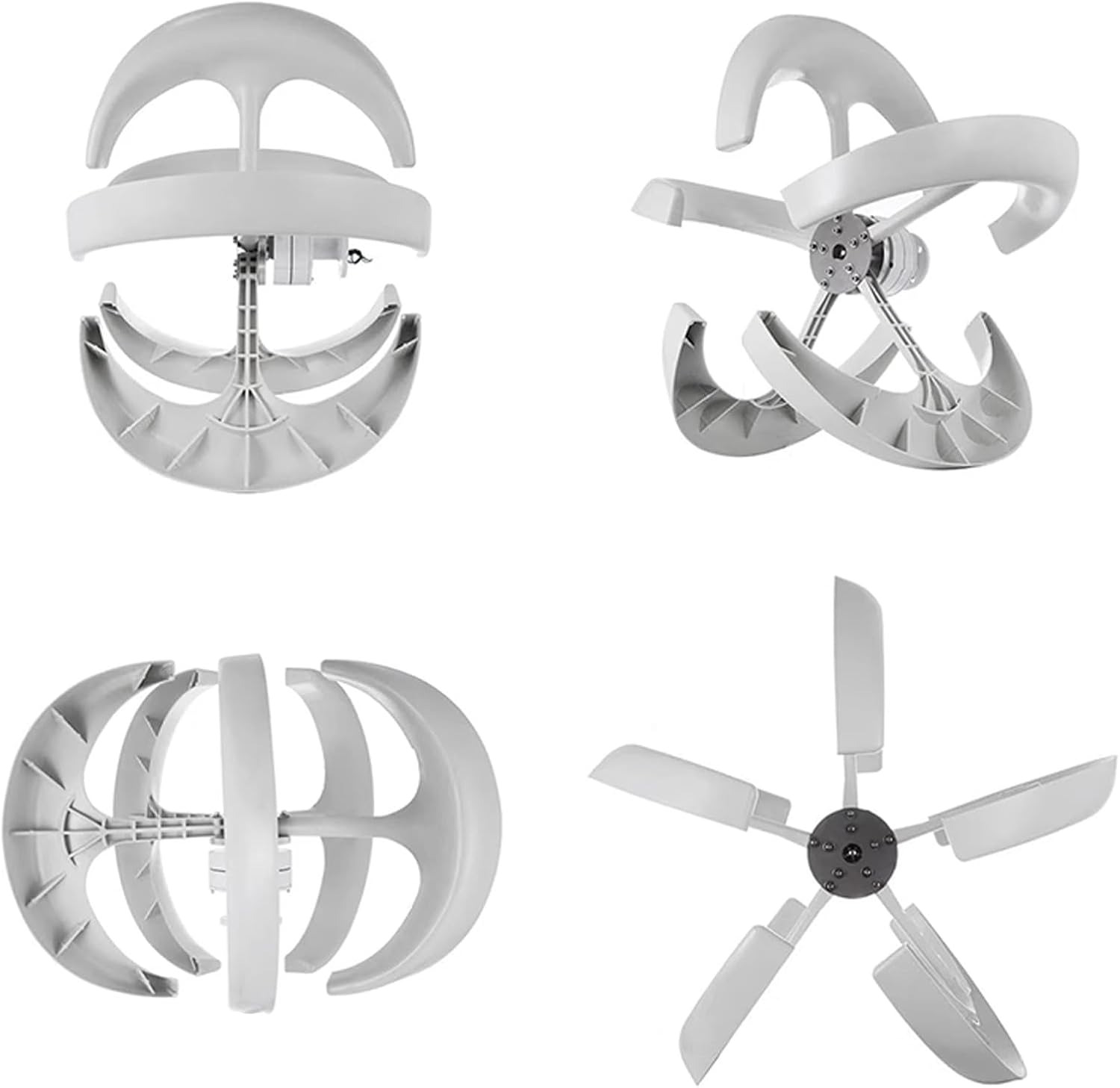 Wind Turbine with Controller, 24v Vertical Axis Wind Turbine Generator, Small Household Lantern Type Windmill Turbine Generator 5 Blades, 400w, 1000w for Home(400w)