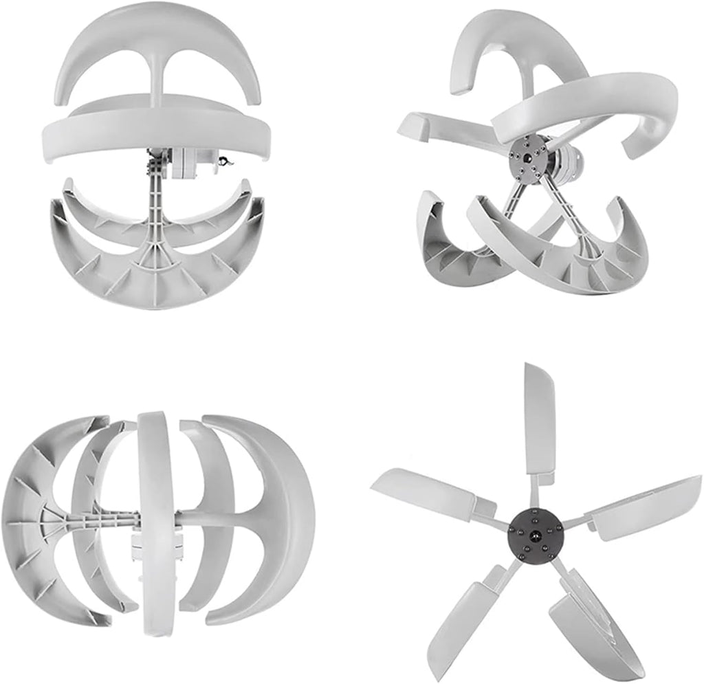 Wind Turbine with Controller, 24v Vertical Axis Wind Turbine Generator, Small Household Lantern Type Windmill Turbine Generator 5 Blades, 400w, 1000w for Home(1000w)