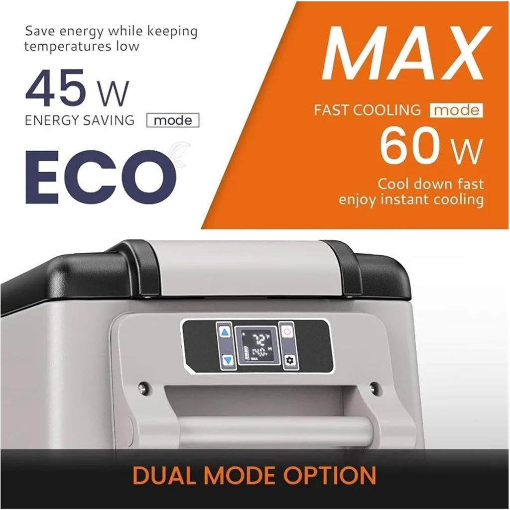 12 Volt Car Refrigerator Electric Cooler, 48 Quart(45L) Portable Refrigerator APP Control, 12V Fridge -4℉-68℉, Removable Basket