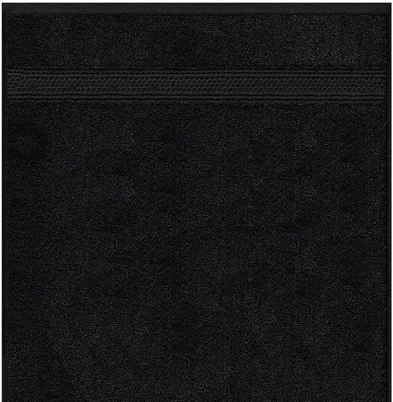 Luxury Hand Towels – 16'x28' Ultra Soft 100% Ring Spun Cotton | 600GSM Thick & Absorbent | Spa-Grade Towels for Bathroom, Gym, Hotel & Shower Use (24, Black)