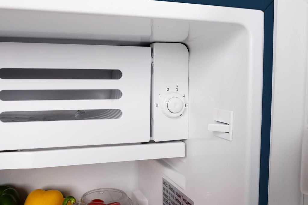 Frigidaire Refrigerator-Retro Mini Fridge Energy Saving-Adjustable Thermostat Control- Ideal for Dorm, Office, RV, Garage, Apartment 3.1 Cu Ft, BLUE