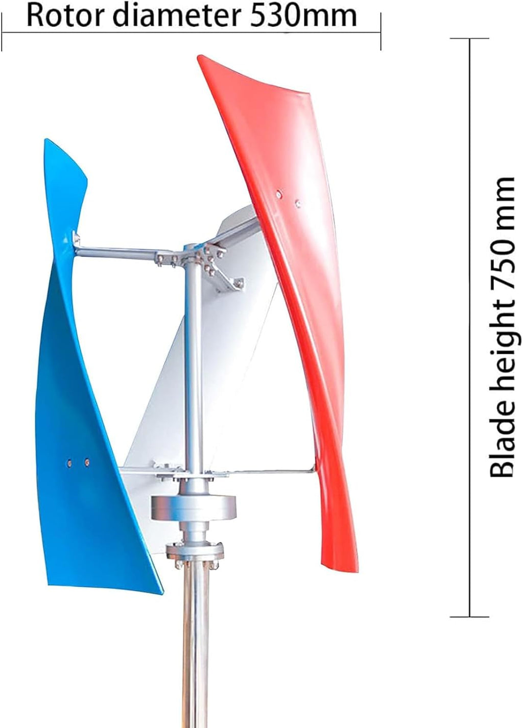 4000W Wind Turbine Generator Vertical Wind Turbine with 3 Blade and Controller Windmill Power Generator for Home Hybrid Wind Solar 12V