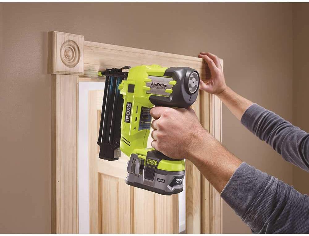 Ryobi P320 Airstrike 18 Volt One+ Lithium Ion Cordless Brad Nailer (Battery Not Included, Power Tool Only)