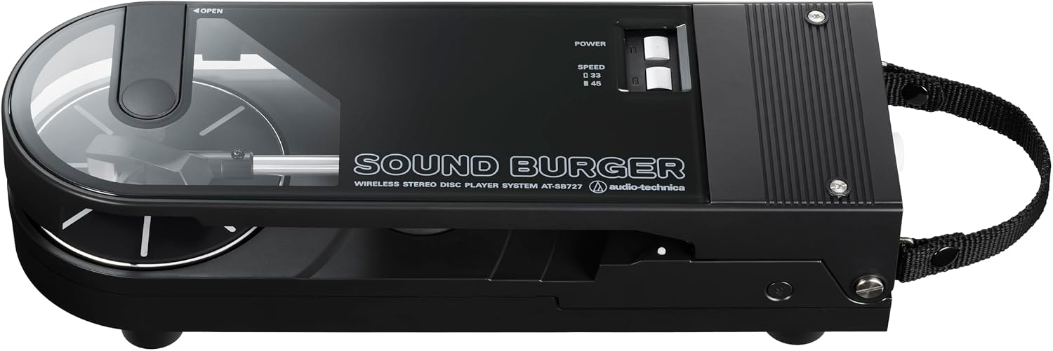 Audio-Technica AT-SB727 Sound Burger Portable Bluetooth Turntable, Black
