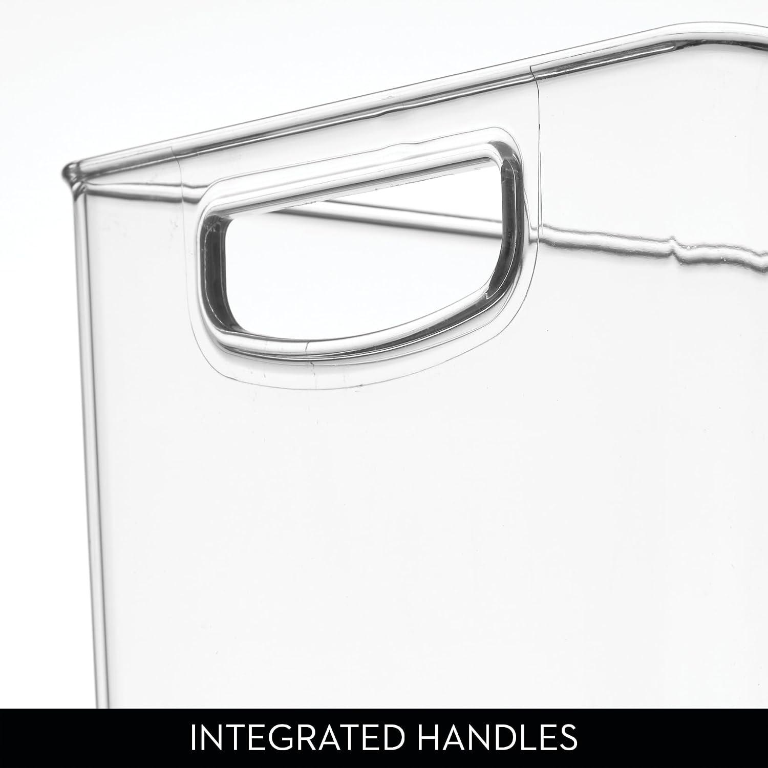 iDesign Plastic Storage Bin with Handles for Household Storage - Set of 4 - Clear - Made in USA