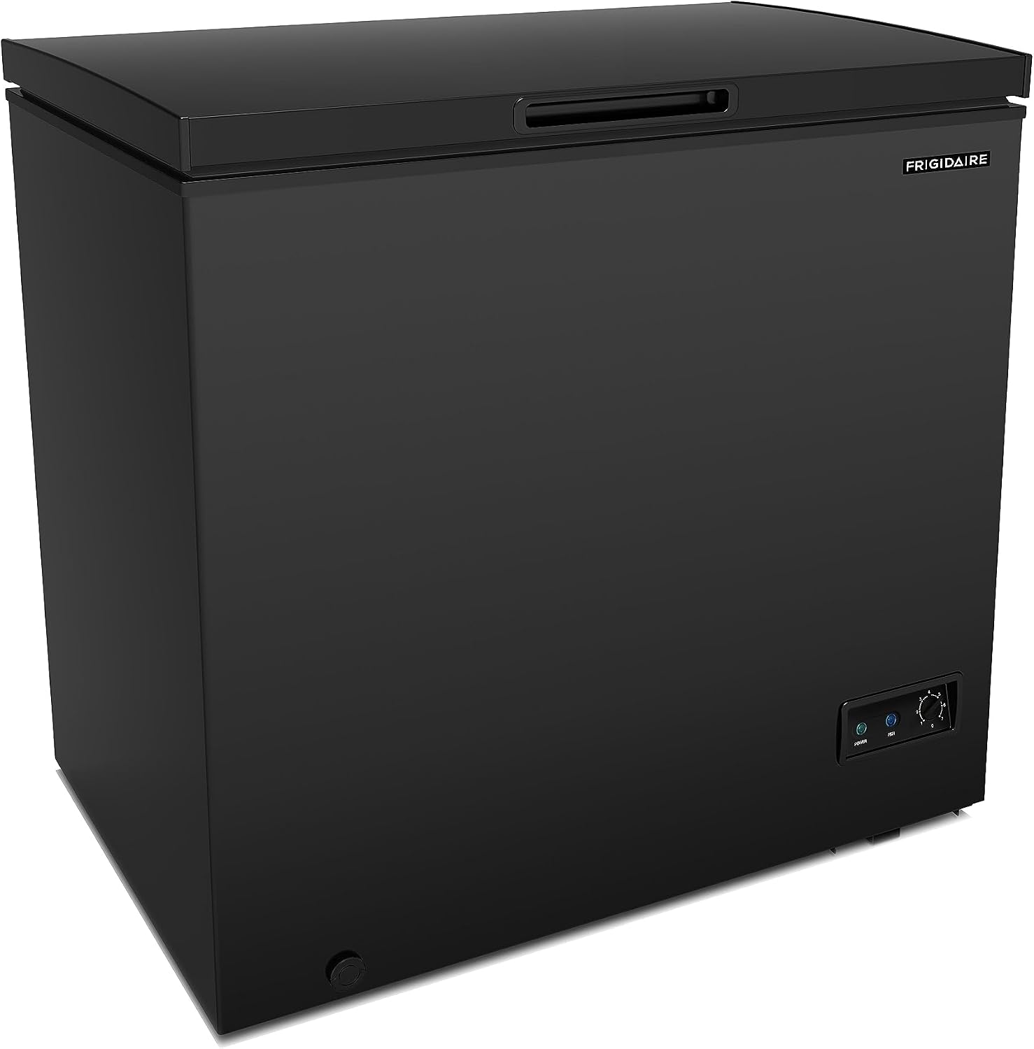 FRIGIDAIRE EFRF7003-BLACK Chest Deep Freezer, 7 Cu. Ft, Black Adjustable Thermostat-Removable Vinyl Coated Wire Basket-Easy Defrost Drain