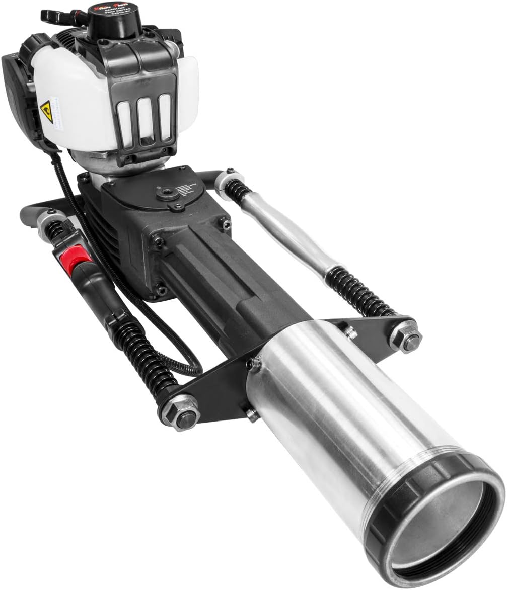 XtremepowerUS 38cc Gas-Powered T Post Driver Fence Post Driver Gasoline Piling 4-Stroke EPA Certificated w/Rolling Case