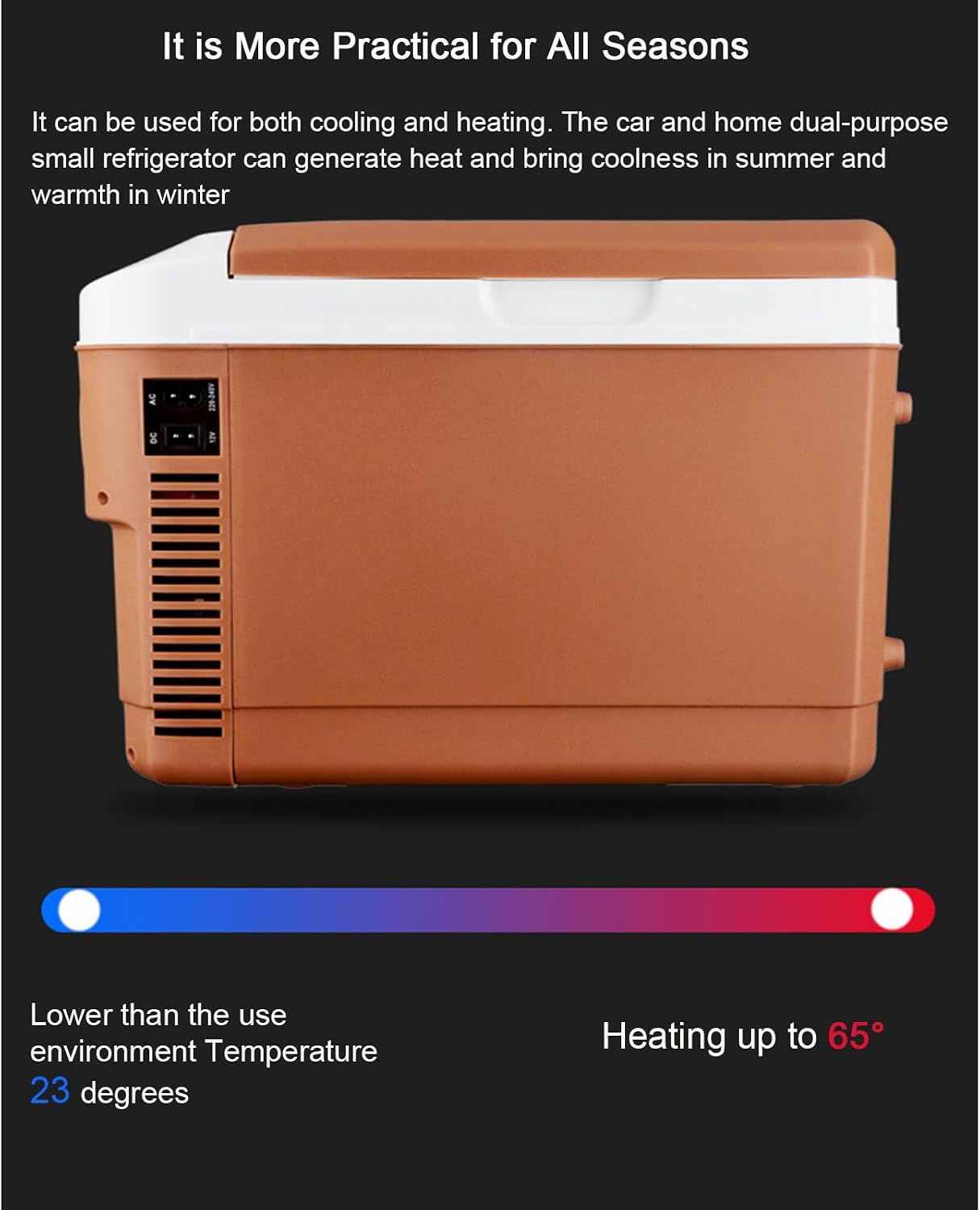 Car Refrigerator, 8 Liter Capacity Portable Refrigerator Electric Cooler Personal Thermoelectric Cooler/Warmer with 12V DC & 220V AC for Travel, Camping, Car, Home,A