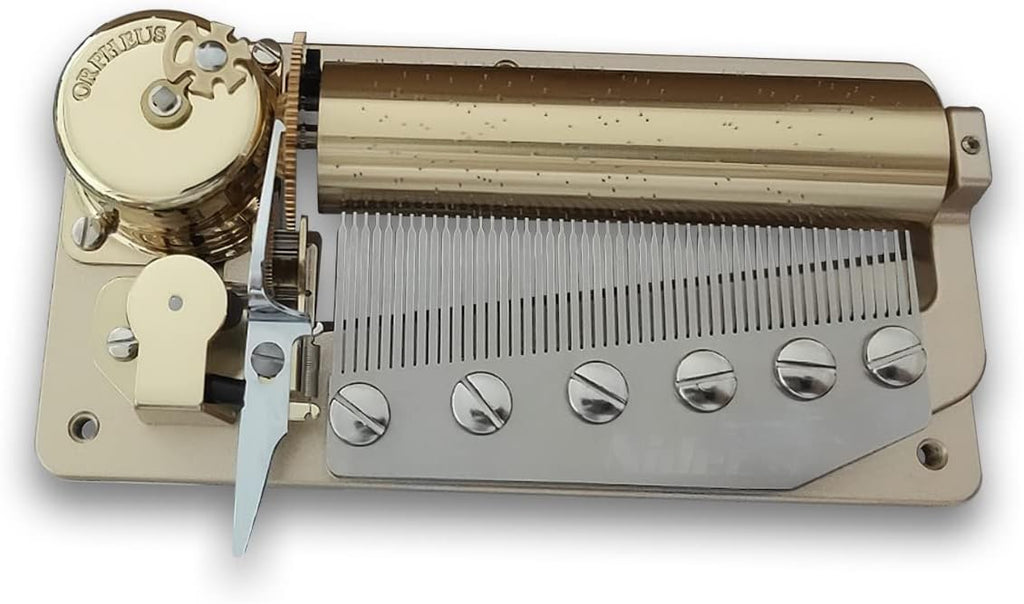 BinkeGG Play [ Canon in D Major ] 50 Note Golden Music Box Mechanism Sankyo Music box Parts Musical Movement for DIY Music boxes