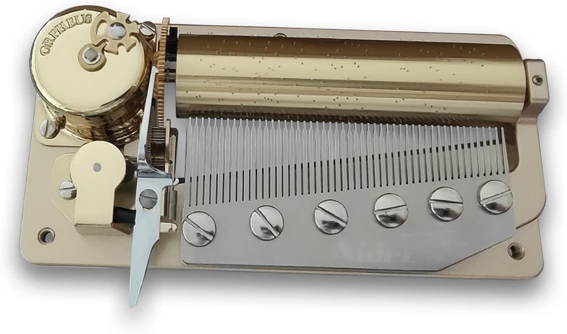 BinkeGG Play [ Canon in D Major ] 50 Note Golden Music Box Mechanism Sankyo Music box Parts Musical Movement for DIY Music boxes