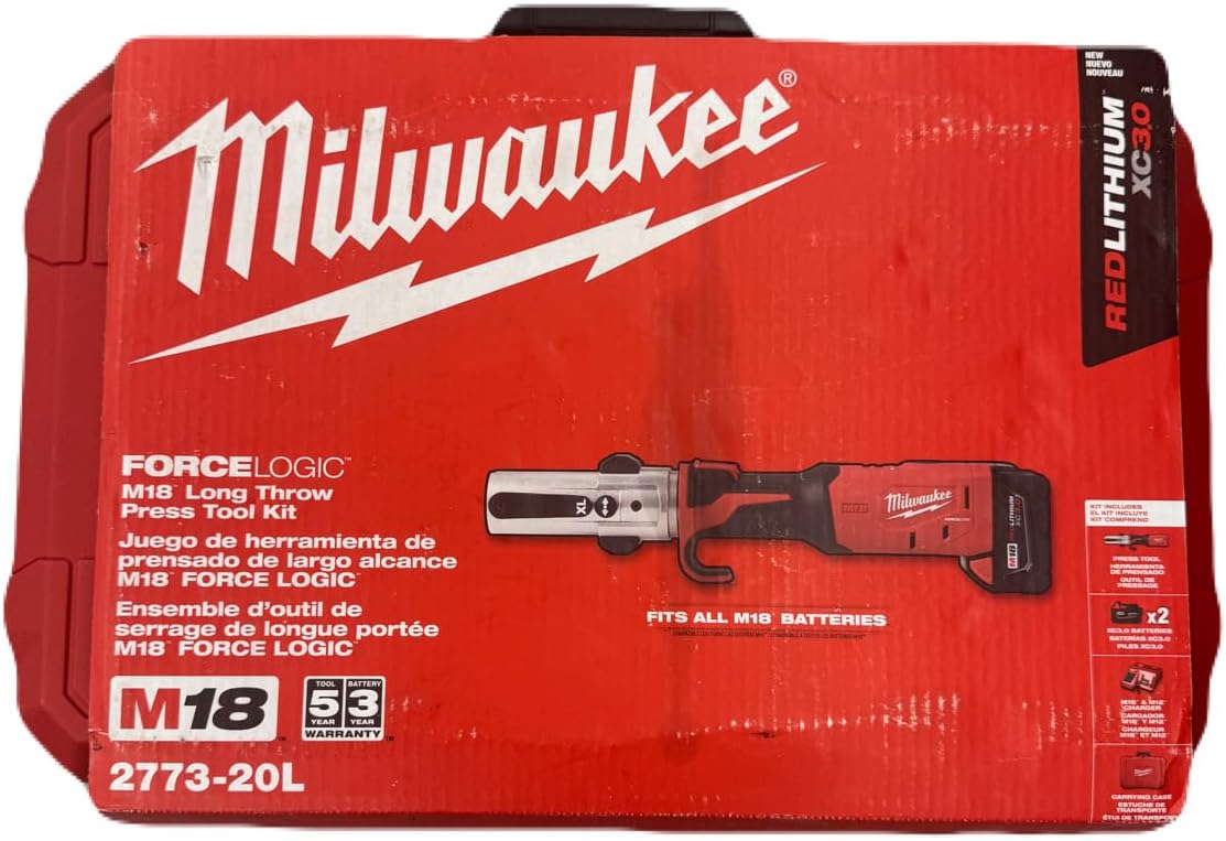 Milwaukee M18 18-Volt Lithium-Ion Cordless Force Logic Long Throw Press Tool Kit