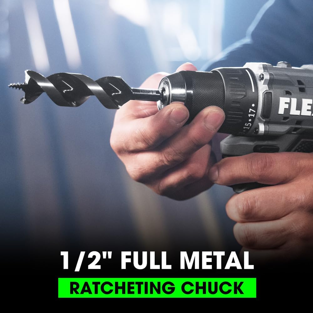 FLEX 24V Brushless Cordless 2-Tool Compact Combo Kit: 1/2-Inch 2-Speed Drill Driver and 1/4-Inch Hex Impact Driver with (2) 2.5Ah Lithium Batteries and 160W Fast Charger - FXM205-2A