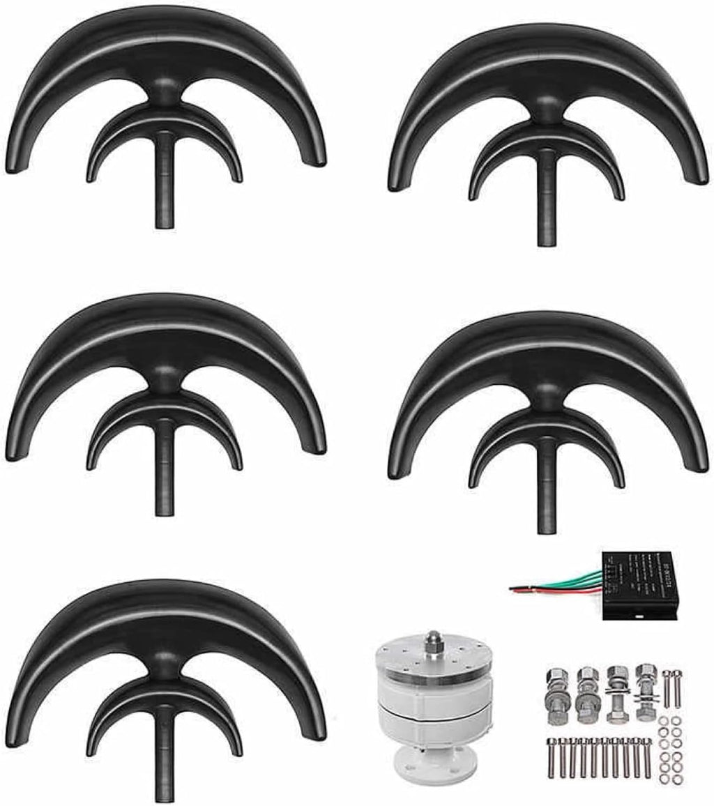 Small Windmill Generator, Wind Turbine Generator with Controller, 12v Voltage, 400w/1000w Turbine Generator, 5 Blades, for Ship, Outdoor Terrace(400w)