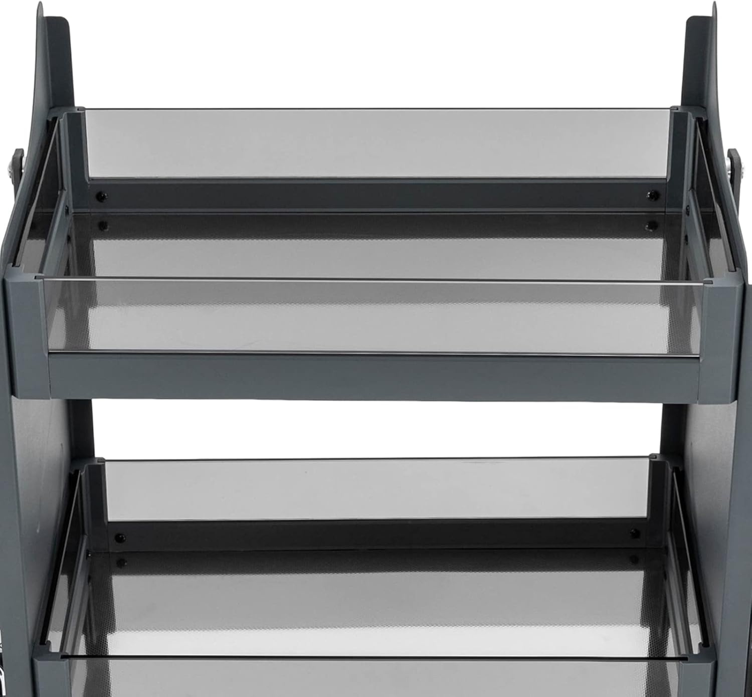 2-Tier Pull-Down Shelf, 24 Inch Heavy Duty Pull-Out Cabinet Shelf Drop Down Sliding Shelf Lift Inner Space Saving Wall Mounted Spice Rack Organizer for Kitchen Appliance Lift Upper Cabinet