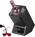 750mL Single Bottle Cooler, Portable Electric Wine Chiller with Digital Display, Adjustable Temperature 41°F-64°F, 24h Cold, Stainless Body, for 3.54' Diameter Red and White Wine