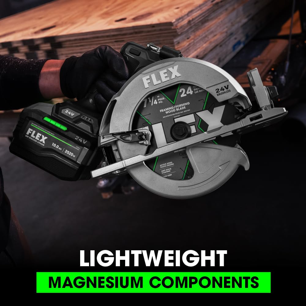 FLEX 24V Brushless Cordless 7-1/4-Inch Circular Saw Tool Only, Battery and Charger Not Included - FX2141-Z