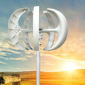 600W Vertical Axis Wind Turbine, 5 Blades DIY Windmill, Three Phase Permanent Magnet Brushless Generator, Portable Low Speed Outdoor Breeze, 24V Renewable Energy