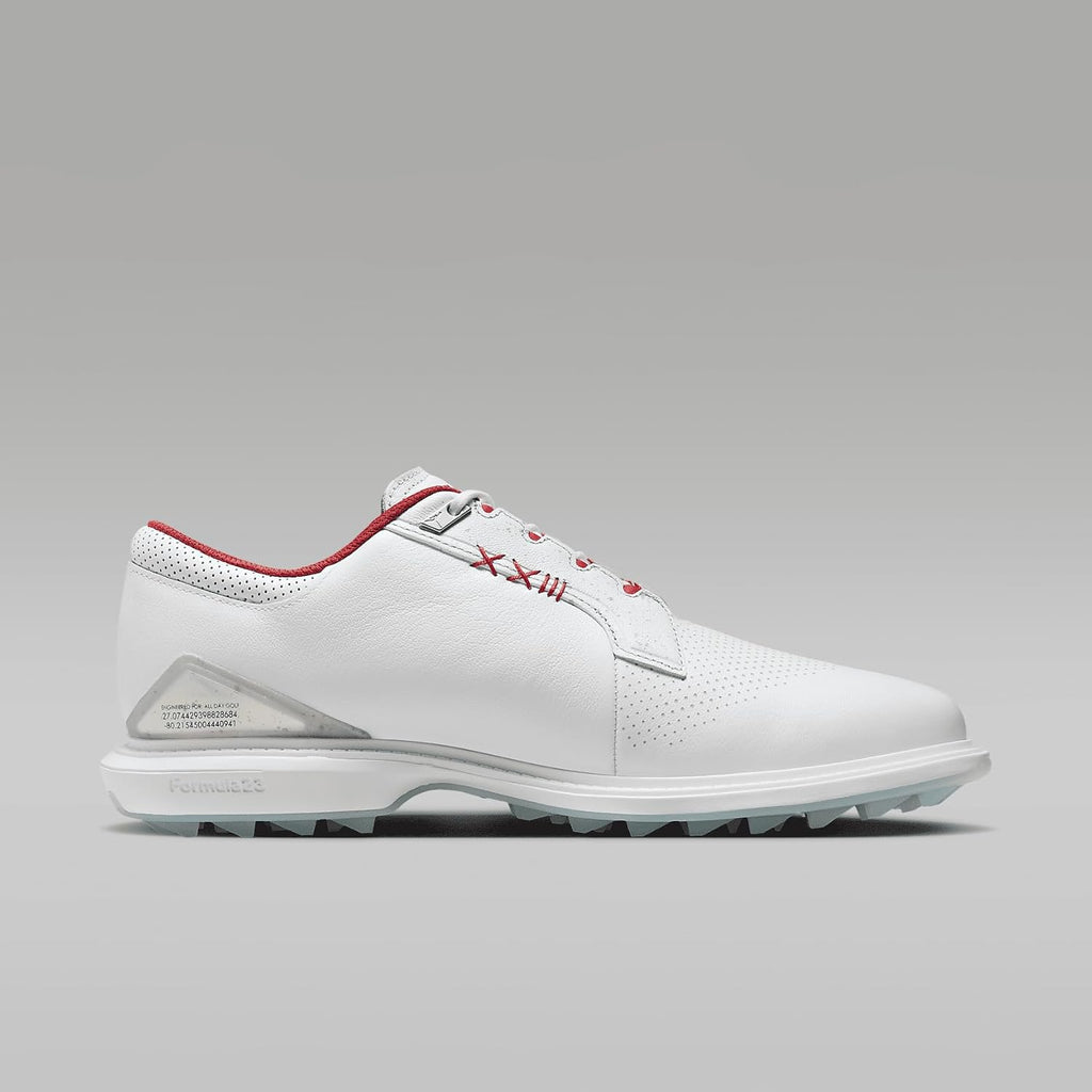 Jordan ADG 5 Golf Shoes (Wide) (FQ7874-100, White/Emerald Rise/Grape Ice)