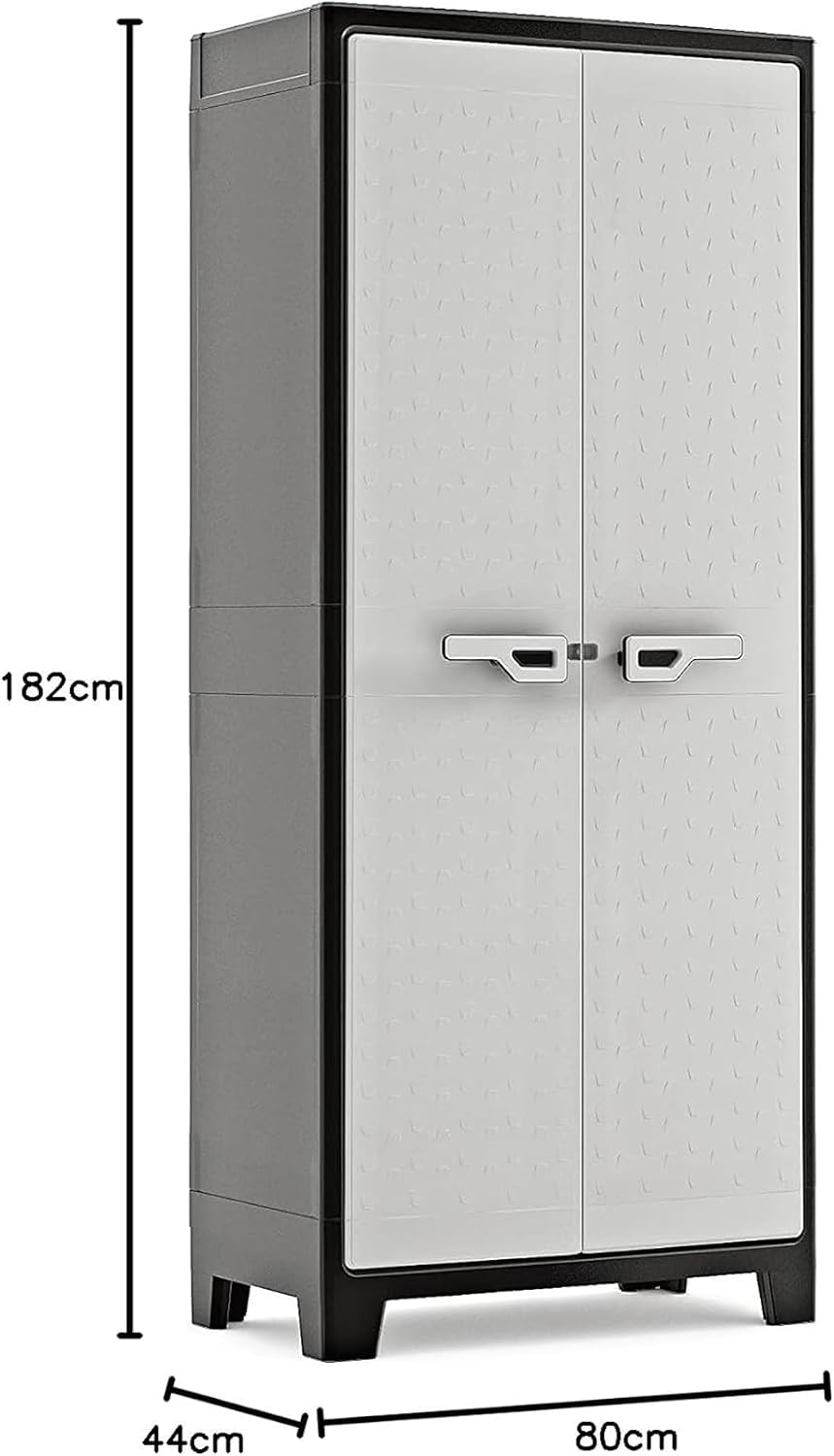 KIS Armadio a esterno impermeabile Grigio/Nero Titan High Cabinet