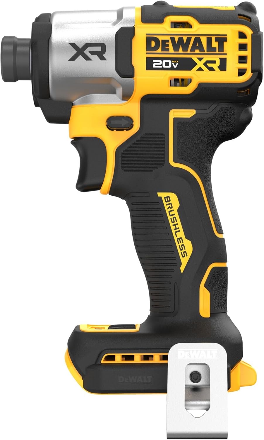 DEWALT 20V MAX XR Impact Driver, Brushless, 1/4'', 3-Speed, Bare Tool Only (DCF845B), Yellow, Black (Renewed), Black,yellow