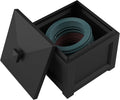 Mayne Heavy Duty Cable Storage Solution for Home & Garage, Lightweight & Functional Outdoor Storage Bin with Lid, Stylish Cable Organizer and EV Charger Storage, Black