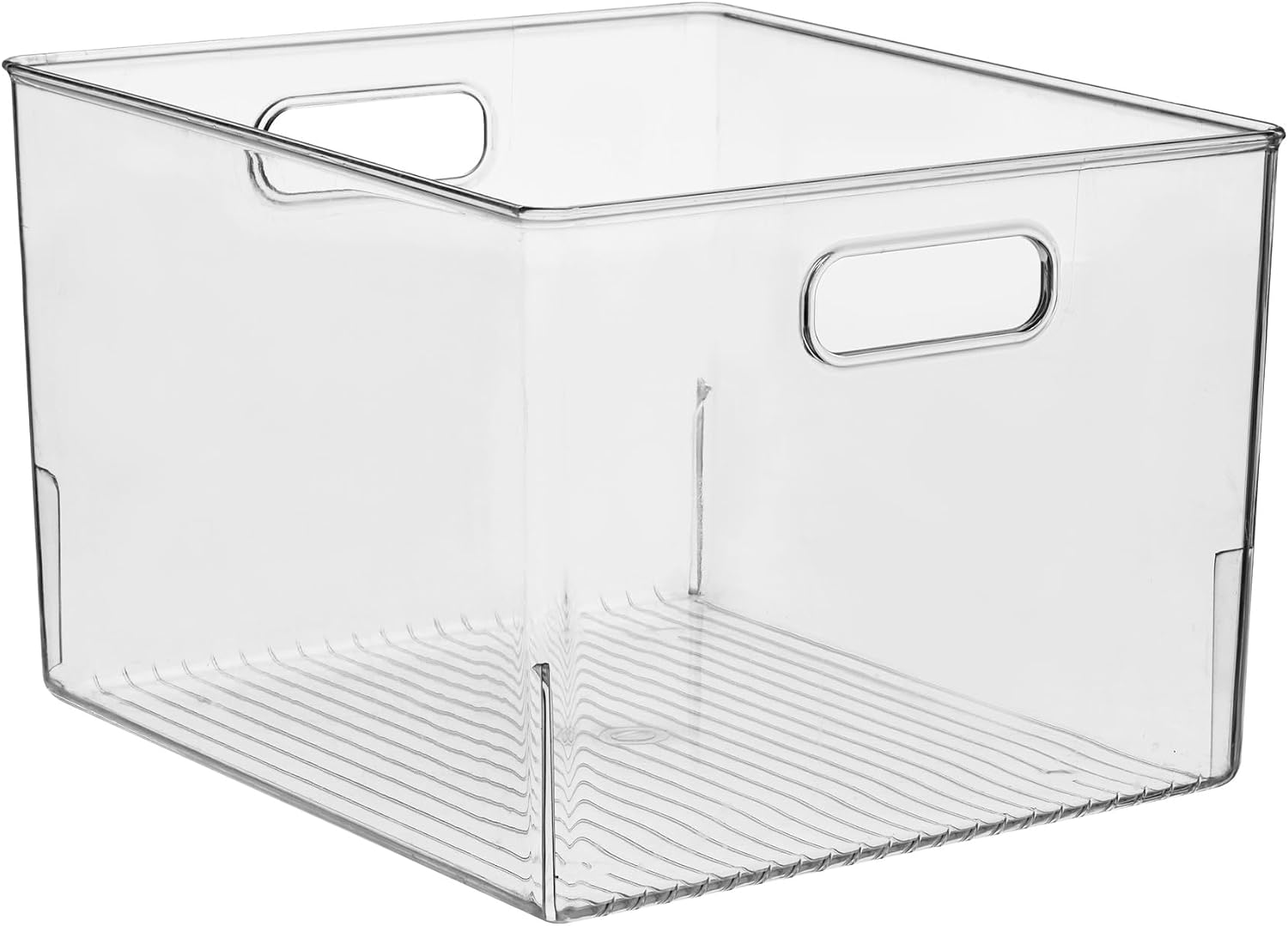 iDesign Storage Bins with Handles - Organize Kitchen, Bathroom, or Home Office - Set of 8 - Clear