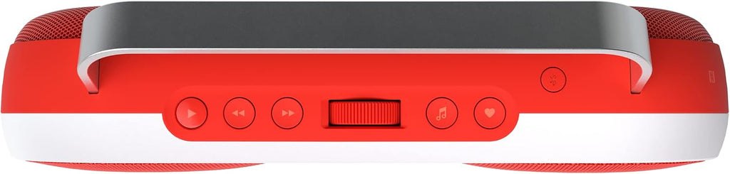 Polaroid P3 Music Player (Red) - Retro-Futuristic Boombox Wireless Bluetooth Speaker Rechargeable with Dual Stereo Pairing