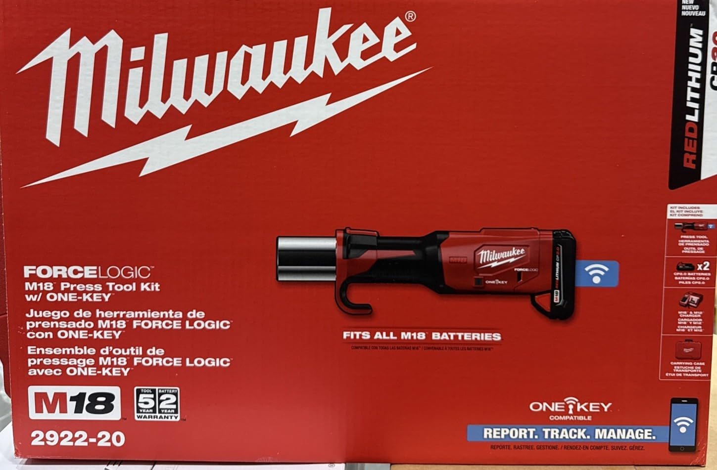 Milwaukee M18 18-Volt Lithium-Ion Brushless Cordless Force Logic Press Tool (Tool-Only)