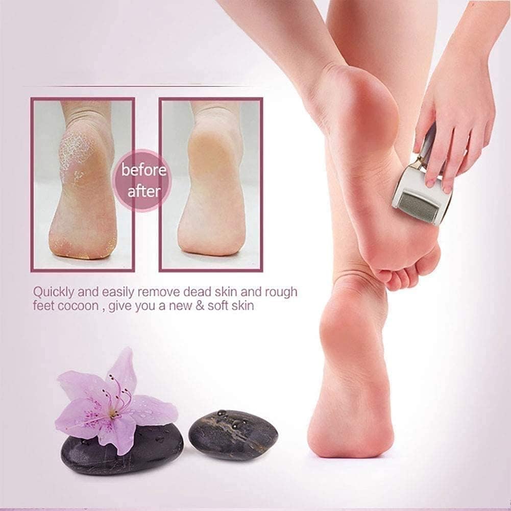 zhanghong Adjustable Speed Electronic Foot File with ， Replacement Sandpaper Disk, Powerful Electric Callus Remover Pedicure Tool for Men Women Dead Hard Dry Skin，USB Rechargeable Pedicure Tools